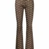Versace pantalon en maille intarsia