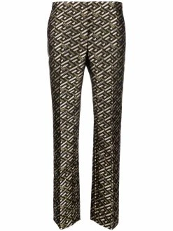 Versace pantalon à motif monogrammé