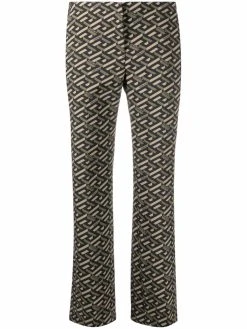 Versace pantalon court à logo Greca imprimé