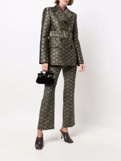 Versace pantalon court à logo Greca imprimé