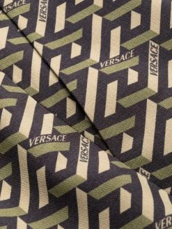 Versace pantalon court à logo Greca imprimé