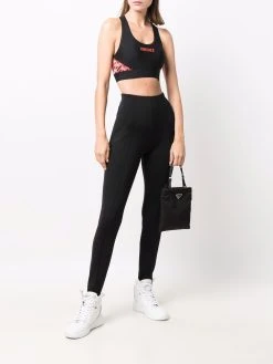 Versace brassière de sport à logo imprimé