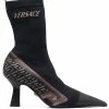 Qualité Garantie Versace Bottines La Greca en maille bottes femme 2 Versace bottines La Greca en maille