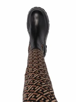 Versace bottes à imprimé Greca