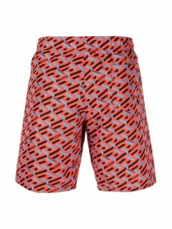 Versace short de bain à imprimé Greca