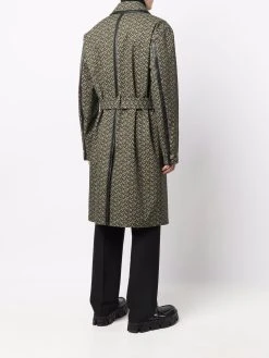 Versace manteau à taille ceinturée