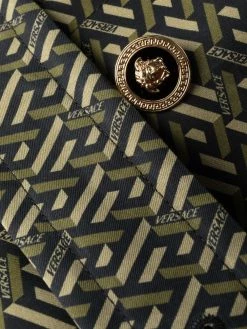 Versace manteau à taille ceinturée