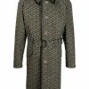 Versace manteau à taille ceinturée