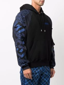 Versace hoodie à logo brodé