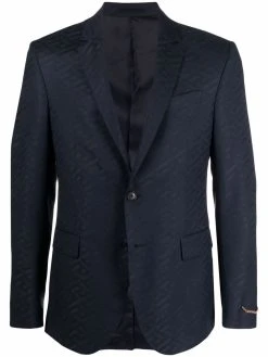 Versace blazer La Greca Ă simple boutonnage