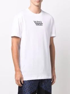Versace t-shirt en coton à logo imprimé