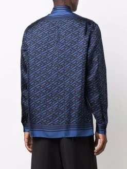 Versace chemise en soie La Greca