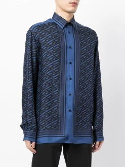 Versace chemise Medusa Tag en soie