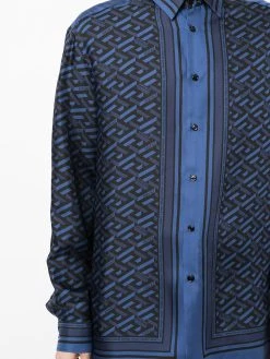 Versace chemise Medusa Tag en soie