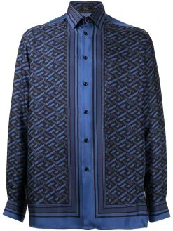 Versace chemise Medusa Tag en soie