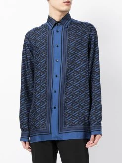 Versace chemise Medusa Tag en soie