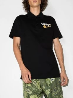 Versace polo Safety Pin à manches courtes