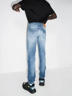 Versace jean droit à effet usé