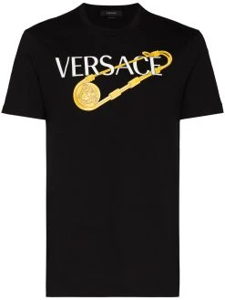 Versace t-shirt Safety Pin à logo imprimé