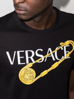Versace t-shirt Safety Pin à logo imprimé