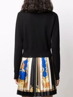 Versace cardigan en maille fine à effet usé