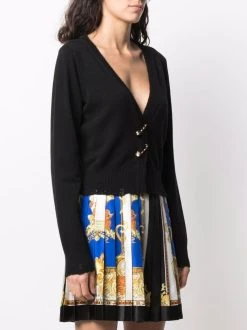 Versace cardigan en maille fine à effet usé