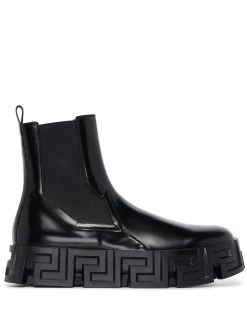 Versace bottes en cuir Chelsea