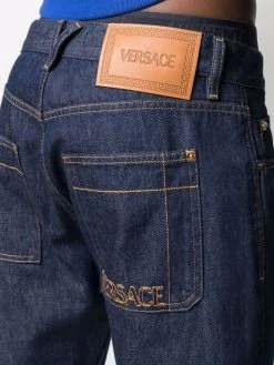 Versace Authentique 100% Jean droit à logo brodé jeans regular & jeans droits homme 13 Versace jean droit à logo brodé