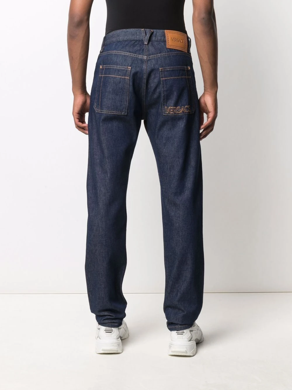 Versace Authentique 100% Jean droit à logo brodé jeans regular & jeans droits homme 6 Versace jean droit à logo brodé