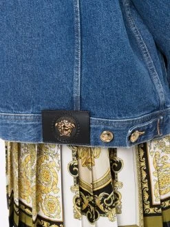 Versace veste en jean à logo imprimé