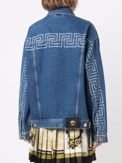 Versace veste en jean à logo imprimé