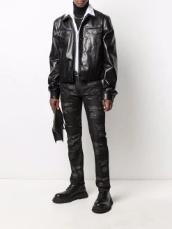 Versace jean droit à logo imprimé