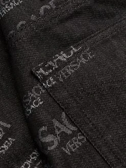 Versace jean droit à logo imprimé