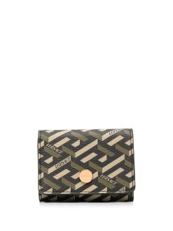 Versace portefeuille à imprimé La Greca