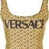 Versace haut de bikini à imprimé La Greca