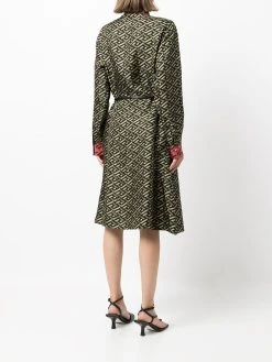 Versace robe-chemise imprimée Greca