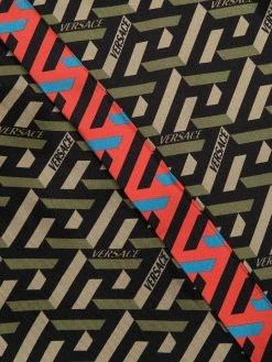 Versace robe-chemise imprimée Greca