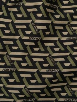 Versace robe-chemise imprimée Greca