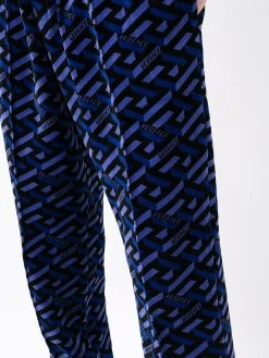 Versace pantalon de jogging à imprimé La Greca