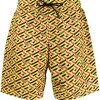 Versace short de bain Greca à logo imprimé