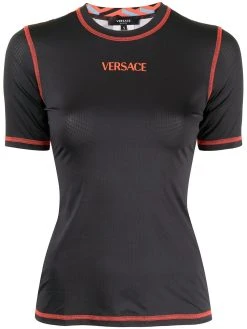 Versace t-shirt à coutures contrastantes