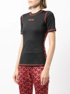 Versace t-shirt à coutures contrastantes
