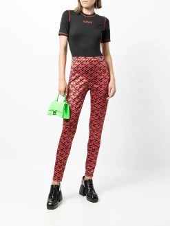 Versace t-shirt à coutures contrastantes