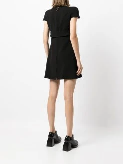 Versace robe trapèze à taille ceinturée