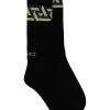 Versace chaussettes nervurées à logo imprimé