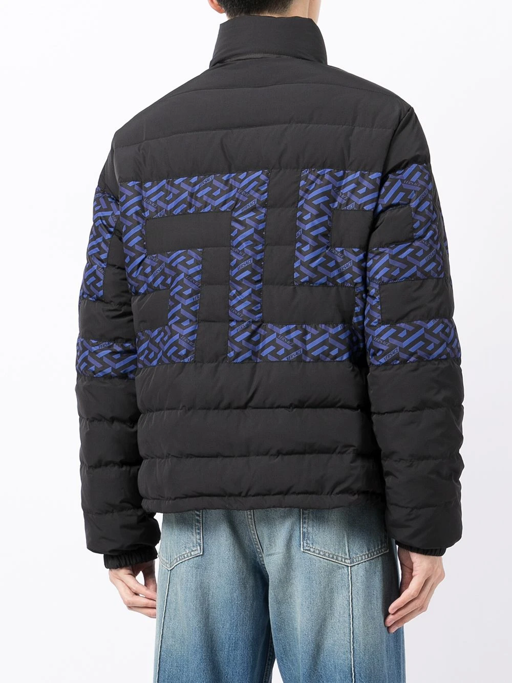 Pas Cher Versace Doudoune La Greca à design matelassé doudounes & vestes matelassées homme 6 Versace doudoune La Greca à design matelassé