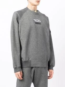 Versace sweat à logo brodé