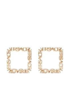 Versace puces d'oreilles carrées à logo