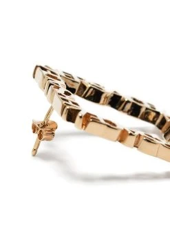 Versace puces d'oreilles carrées à logo