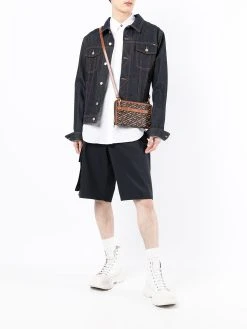 Versace portefeuille zippé à logo